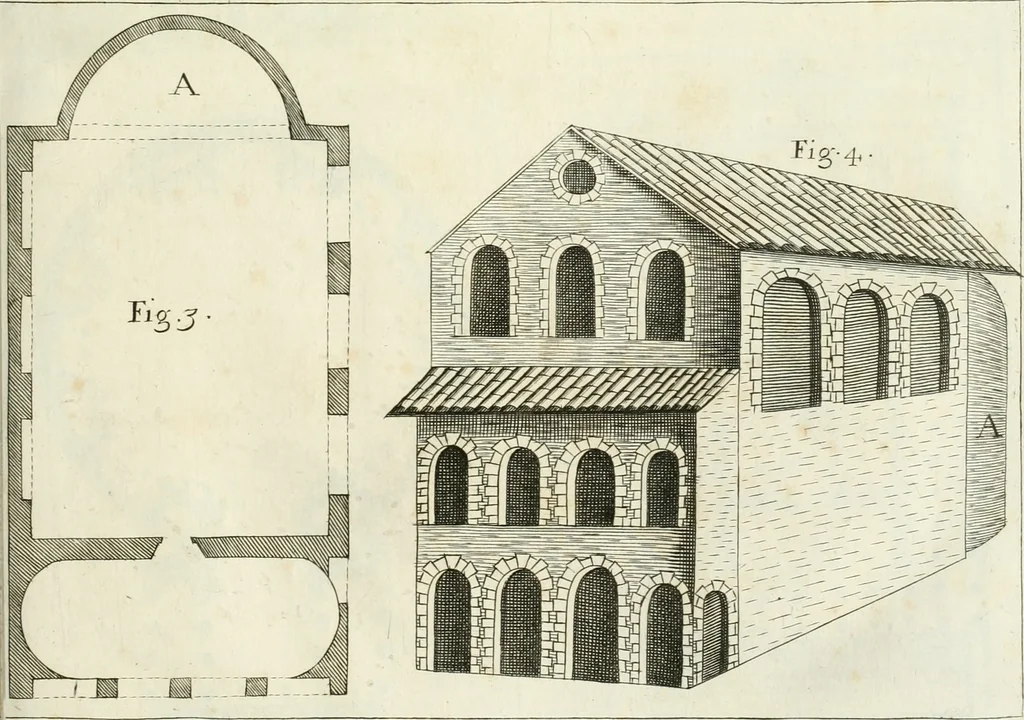 An illustration from Vetera monimenta : in quibus praecipuè musiva opera sacarum profanarumque aedium structura, ac nonnulli antiqui ritus, dissertationibus, iconibusque illustrantur, 1690, leaf 32