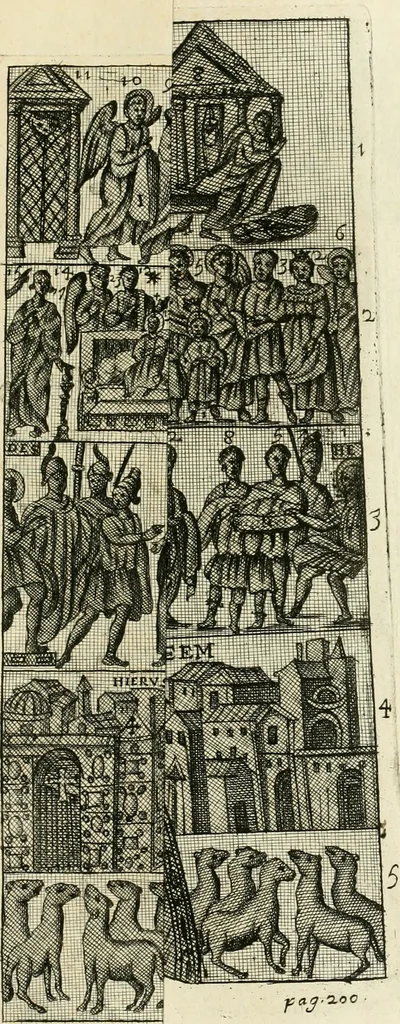 An illustration from Vetera monimenta : in quibus praecipuè musiva opera sacarum profanarumque aedium structura, ac nonnulli antiqui ritus, dissertationibus, iconibusque illustrantur, 1690, leaf 324