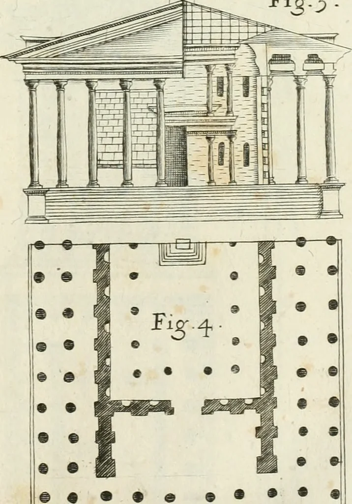 An illustration from Vetera monimenta : in quibus praecipuè musiva opera sacarum profanarumque aedium structura, ac nonnulli antiqui ritus, dissertationibus, iconibusque illustrantur, 1690, leaf 34