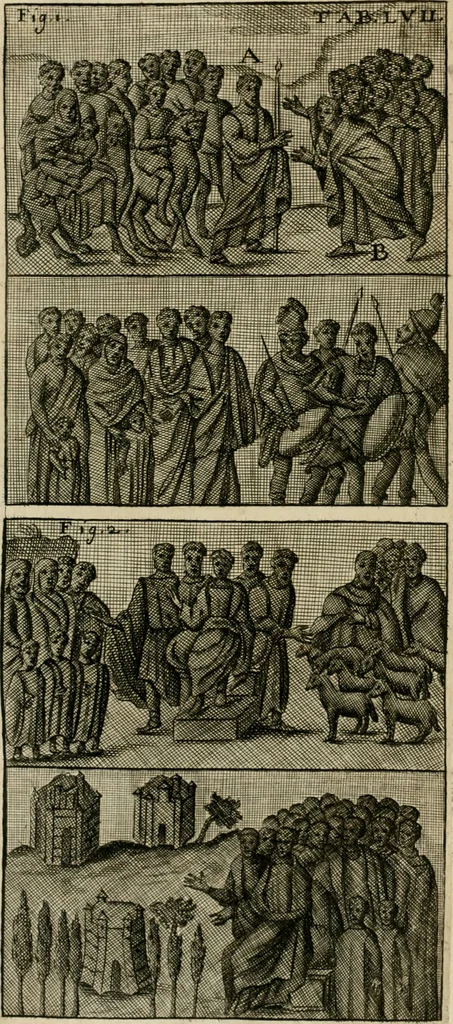 An illustration from Vetera monimenta : in quibus praecipuè musiva opera sacarum profanarumque aedium structura, ac nonnulli antiqui ritus, dissertationibus, iconibusque illustrantur, 1690, leaf 357