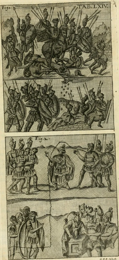 An illustration from Vetera monimenta : in quibus praecipuè musiva opera sacarum profanarumque aedium structura, ac nonnulli antiqui ritus, dissertationibus, iconibusque illustrantur, 1690, leaf 378