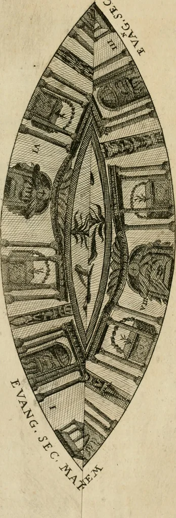 An illustration from Vetera monimenta : in quibus praecipuè musiva opera sacarum profanarumque aedium structura, ac nonnulli antiqui ritus, dissertationibus, iconibusque illustrantur, 1690, leaf 401