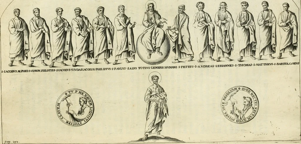 An illustration from Vetera monimenta : in quibus praecipuè musiva opera sacarum profanarumque aedium structura, ac nonnulli antiqui ritus, dissertationibus, iconibusque illustrantur, 1690, leaf 408