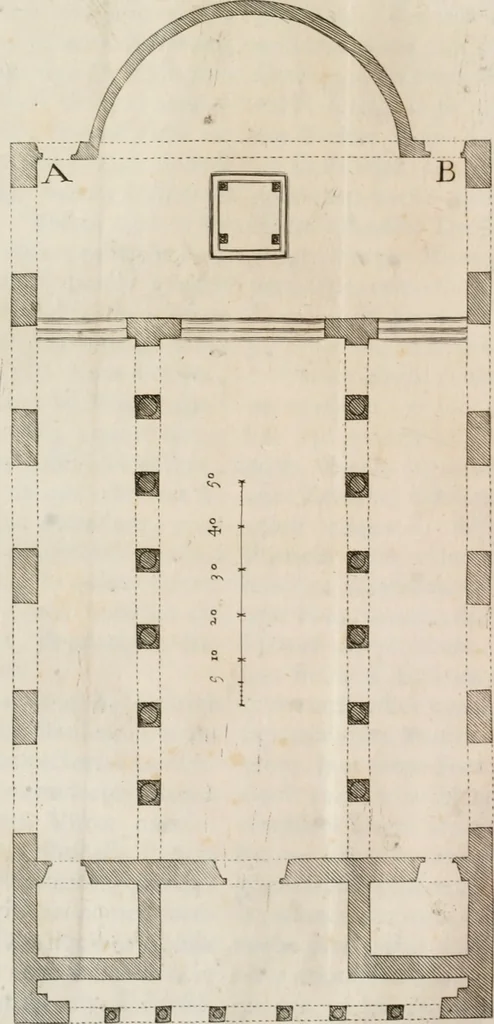 An illustration from Vetera monimenta : in quibus praecipuè musiva opera sacarum profanarumque aedium structura, ac nonnulli antiqui ritus, dissertationibus, iconibusque illustrantur, 1690, leaf 43
