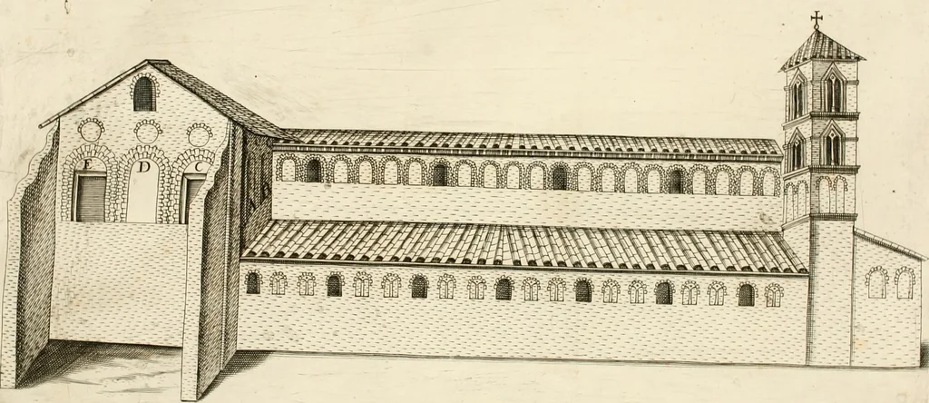 An illustration from Vetera monimenta : in quibus praecipuè musiva opera sacarum profanarumque aedium structura, ac nonnulli antiqui ritus, dissertationibus, iconibusque illustrantur, 1690, leaf 50