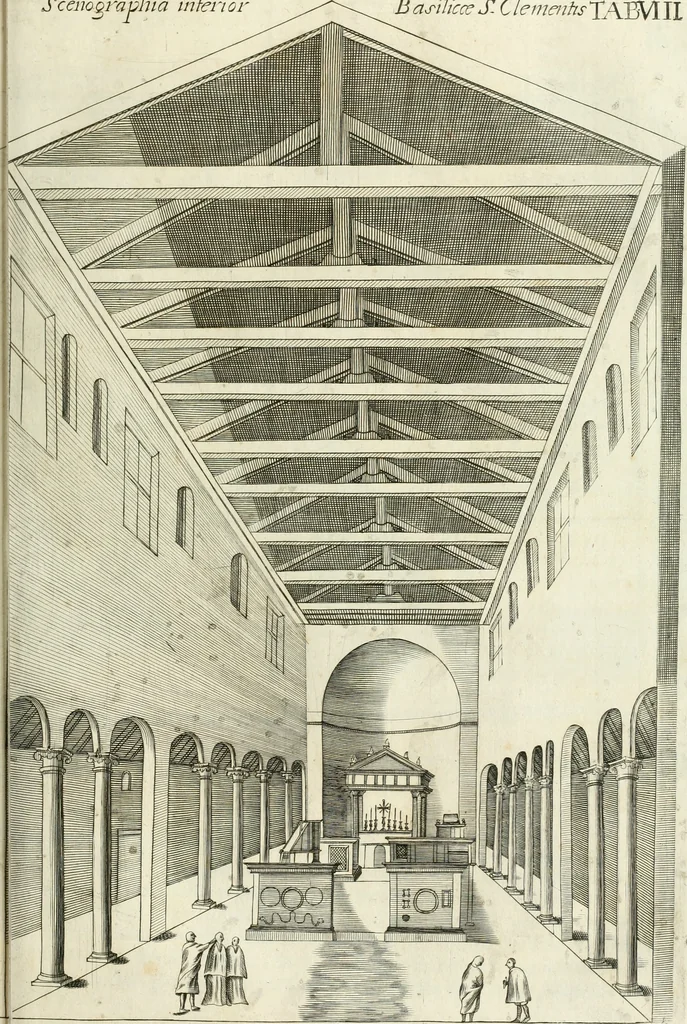 An illustration from Vetera monimenta : in quibus praecipuè musiva opera sacarum profanarumque aedium structura, ac nonnulli antiqui ritus, dissertationibus, iconibusque illustrantur, 1690, leaf 54