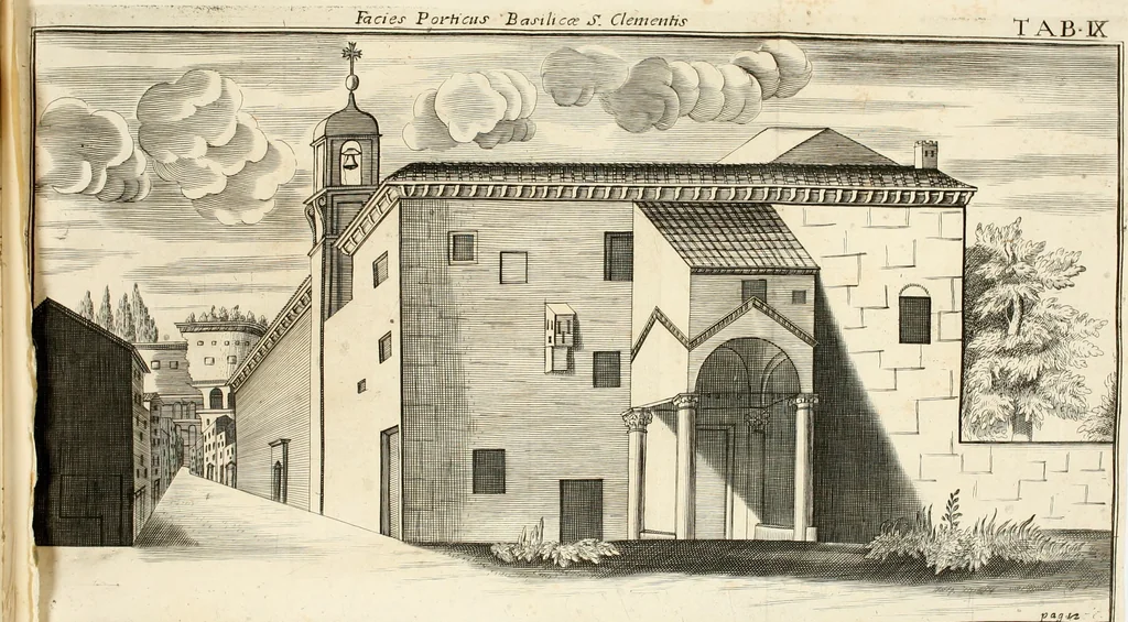 An illustration from Vetera monimenta : in quibus praecipuè musiva opera sacarum profanarumque aedium structura, ac nonnulli antiqui ritus, dissertationibus, iconibusque illustrantur, 1690, leaf 57