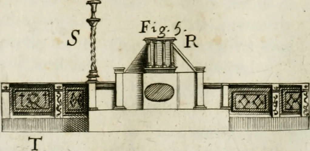 An illustration from Vetera monimenta : in quibus praecipuè musiva opera sacarum profanarumque aedium structura, ac nonnulli antiqui ritus, dissertationibus, iconibusque illustrantur, 1690, leaf 69