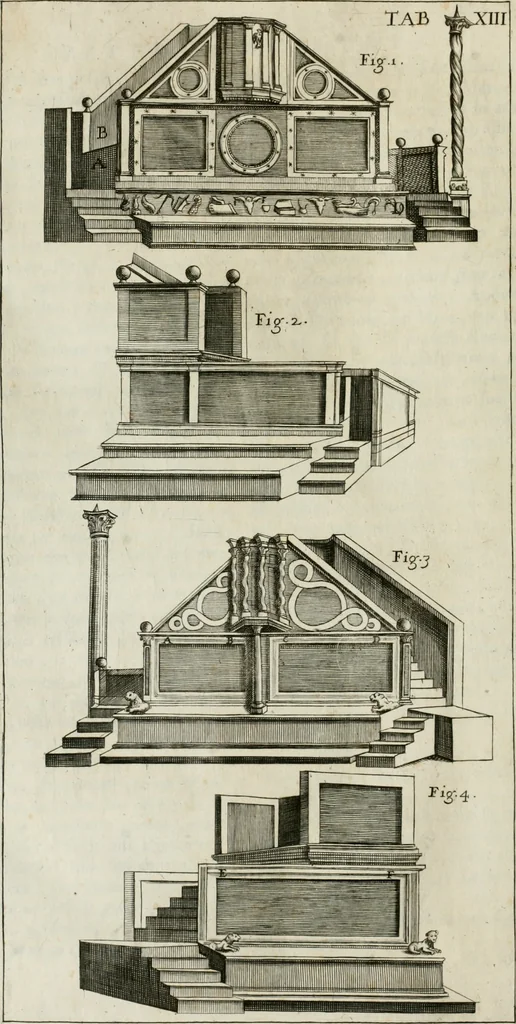 An illustration from Vetera monimenta : in quibus praecipuè musiva opera sacarum profanarumque aedium structura, ac nonnulli antiqui ritus, dissertationibus, iconibusque illustrantur, 1690, leaf 75
