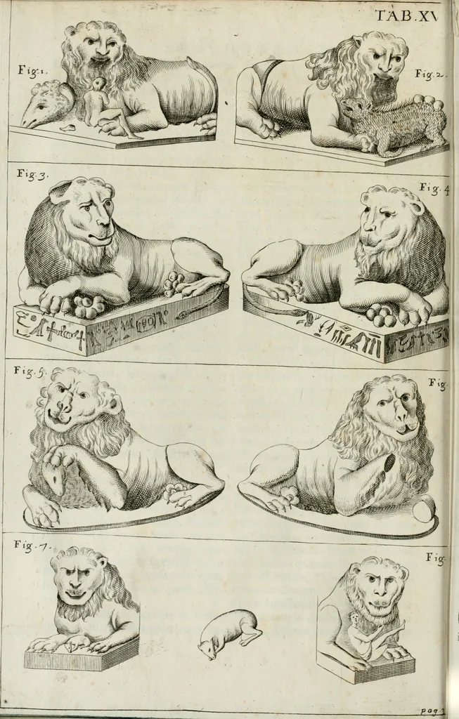 An illustration from Vetera monimenta : in quibus praecipuè musiva opera sacarum profanarumque aedium structura, ac nonnulli antiqui ritus, dissertationibus, iconibusque illustrantur, 1690, leaf 95