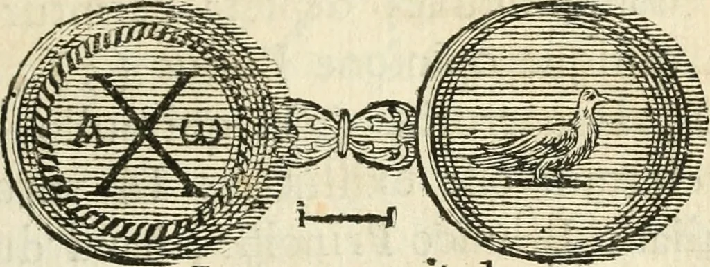 An illustration from Veteris gemmae ad Christianum usum exscalptae brevis explanatio ad academicos Etruscos Cortonenses, 1732, leaf 120