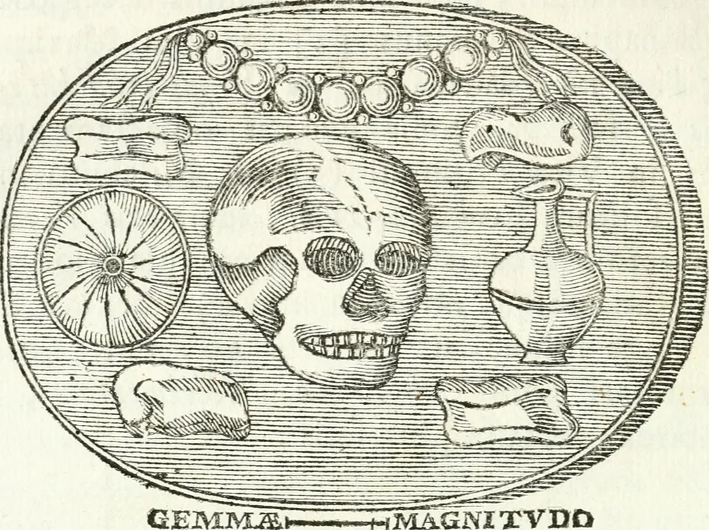 An illustration from Veteris gemmae ad Christianum usum exscalptae brevis explanatio ad academicos Etruscos Cortonenses, 1732, leaf 259