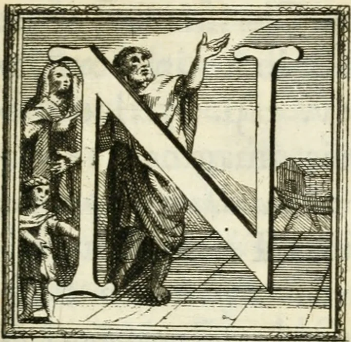 An illustration from Veteris gemmae ad Christianum usum exscalptae brevis explanatio ad academicos Etruscos Cortonenses, 1732, leaf 8
