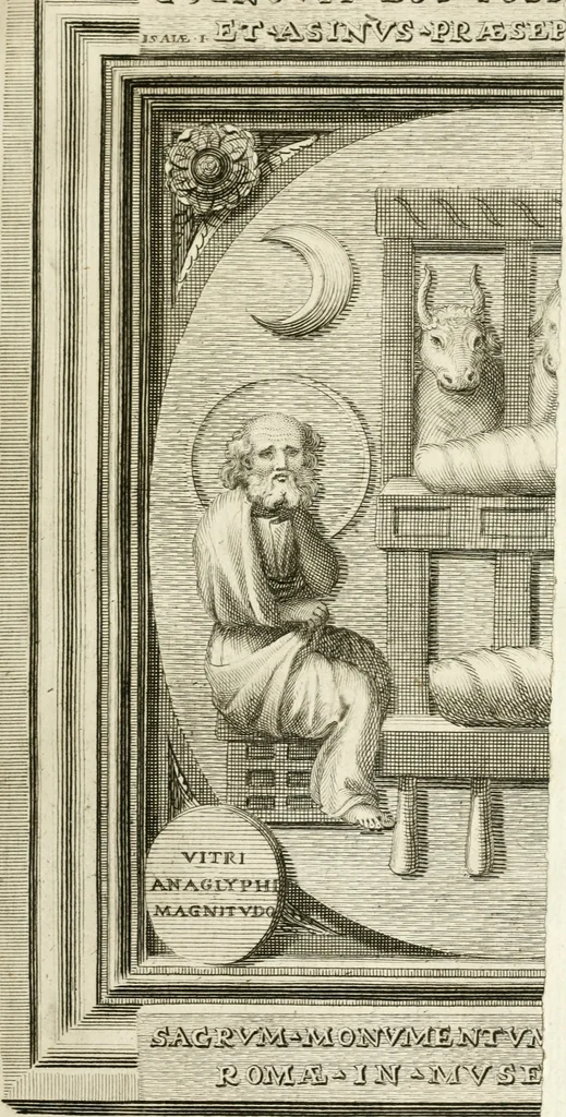 An illustration from Veteris gemmae ad Christianum usum exscalptae brevis explanatio ad academicos Etruscos Cortonenses, 1732, leaf 84