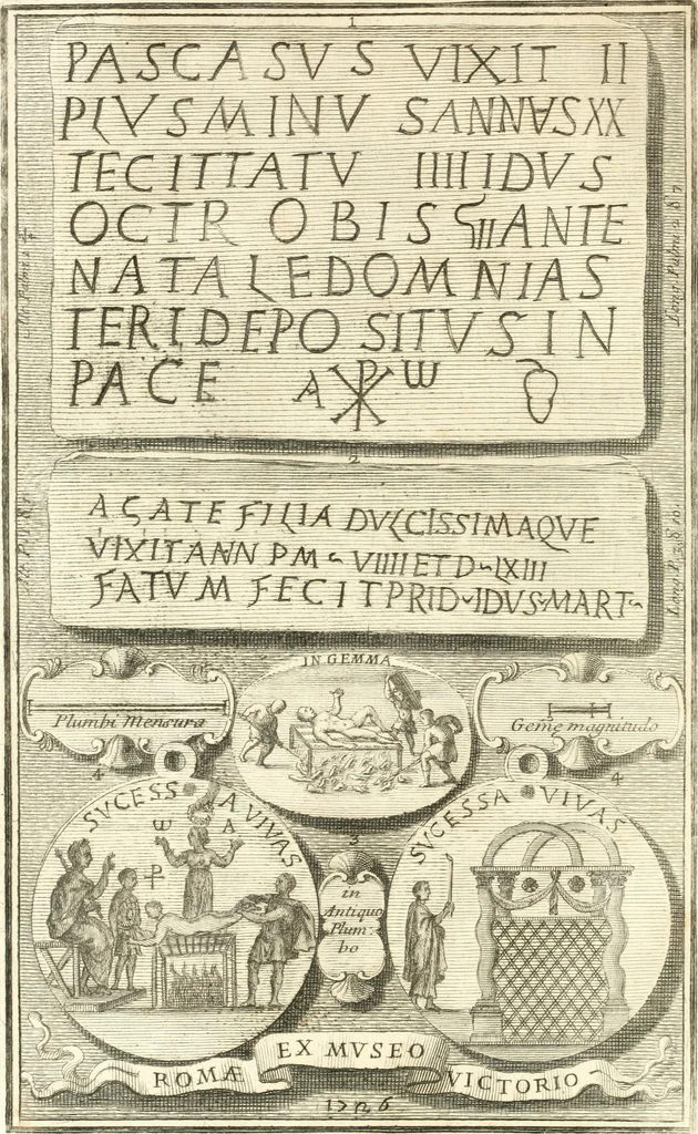 An illustration from Veteris gemmae ad Christianum usum exscalptae brevis explanatio ad academicos Etruscos Cortonenses, 1732, leaf 251