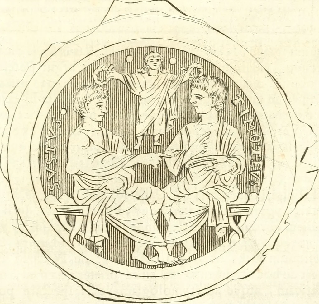 An illustration from Veteris gemmae ad Christianum usum exscalptae brevis explanatio ad academicos Etruscos Cortonenses, 1732, leaf 290