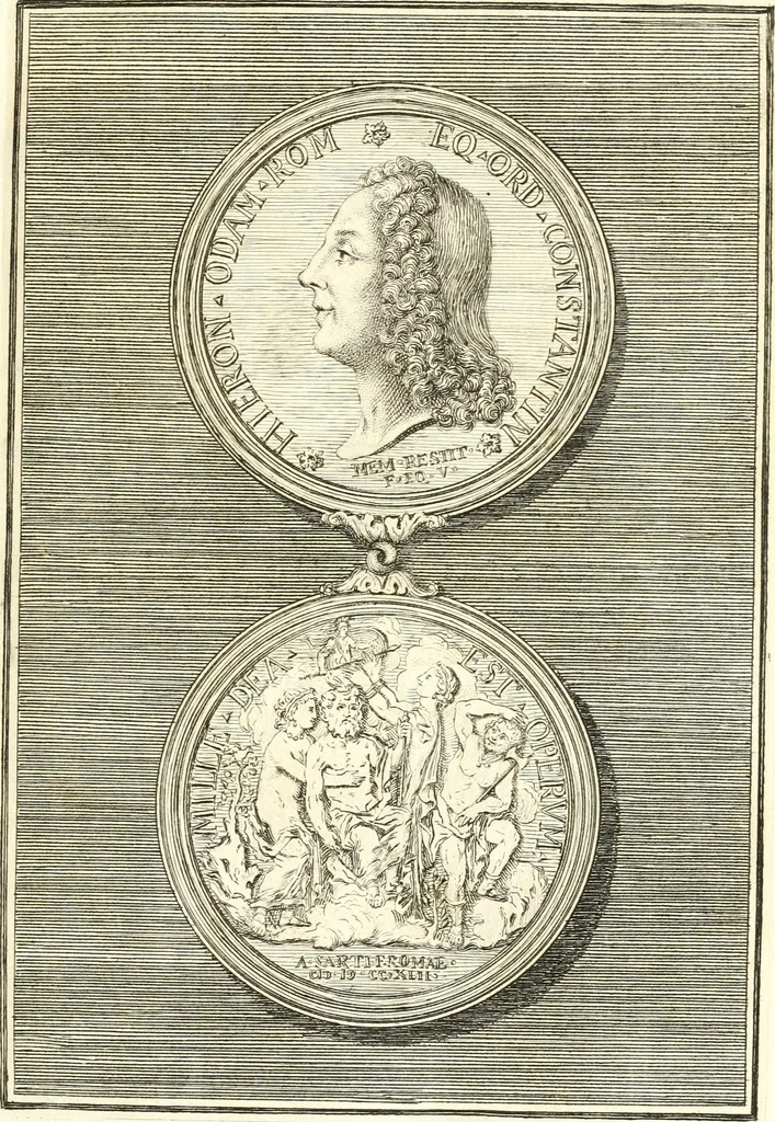 An illustration from Veteris gemmae ad Christianum usum exscalptae brevis explanatio ad academicos Etruscos Cortonenses, 1732, leaf 30