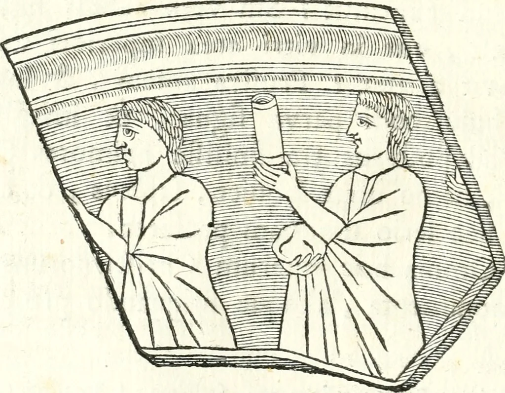 An illustration from Veteris gemmae ad Christianum usum exscalptae brevis explanatio ad academicos Etruscos Cortonenses, 1732, leaf 69