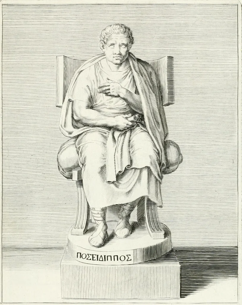 An illustration from Veterum illustrium philosophorum, poetarum, rhetorum, et oratorum imagines : ex vetustis nummis, gemmis, hermis, marmoribus, alijsque antiquis monumentis desumptae, 1685, leaf 158