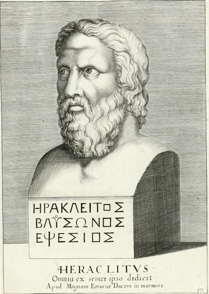 An illustration from Veterum illustrium philosophorum, poetarum, rhetorum, et oratorum imagines : ex vetustis nummis, gemmis, hermis, marmoribus, alijsque antiquis monumentis desumptae, 1685, leaf 48