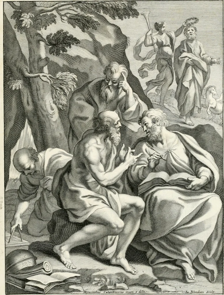 An illustration from Veterum illustrium philosophorum, poetarum, rhetorum, et oratorum imagines : ex vetustis nummis, gemmis, hermis, marmoribus, alijsque antiquis monumentis desumptae, 1685, leaf 6