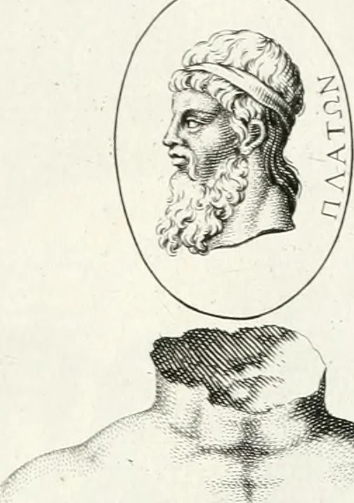 An illustration from Veterum illustrium philosophorum, poetarum, rhetorum, et oratorum imagines : ex vetustis nummis, gemmis, hermis, marmoribus, alijsque antiquis monumentis desumptae, 1685, leaf 70