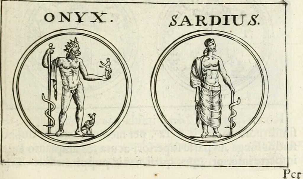 An illustration from Veterum Romanorum Religio castrametatio, disciplina militaris ut & balneae ex antiquis numismatibus & lapidibus demonstrata, 1686, leaf 106