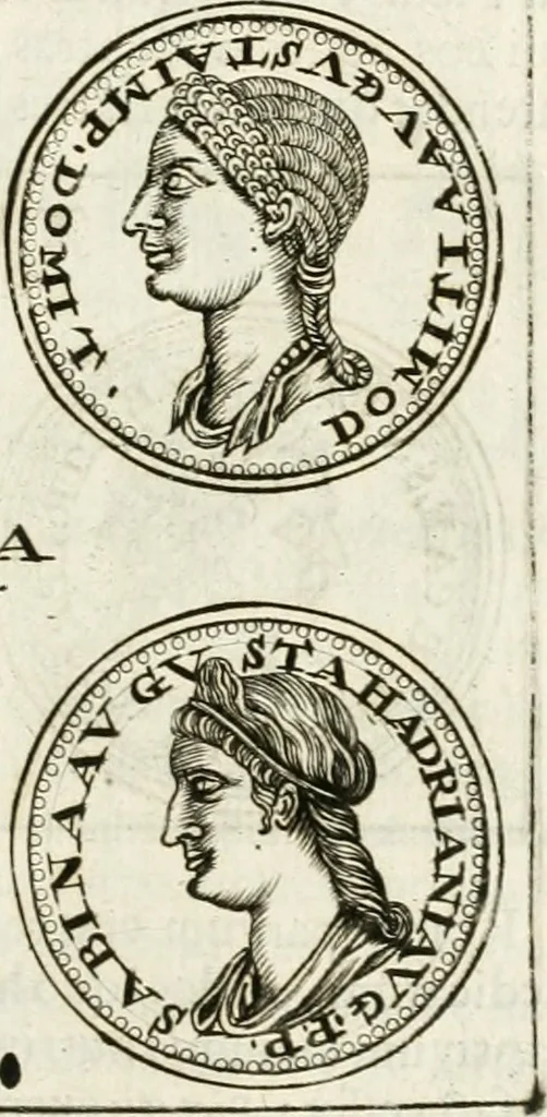 An illustration from Veterum Romanorum Religio castrametatio, disciplina militaris ut & balneae ex antiquis numismatibus & lapidibus demonstrata, 1686, leaf 126