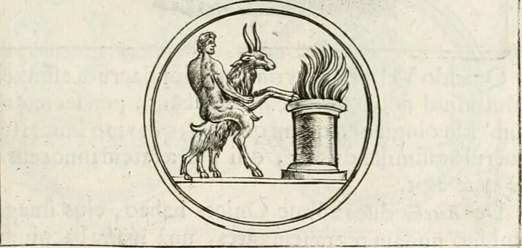 An illustration from Veterum Romanorum Religio castrametatio, disciplina militaris ut & balneae ex antiquis numismatibus & lapidibus demonstrata, 1686, leaf 134