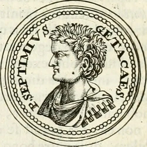 An illustration from Veterum Romanorum Religio castrametatio, disciplina militaris ut & balneae ex antiquis numismatibus & lapidibus demonstrata, 1686, leaf 147