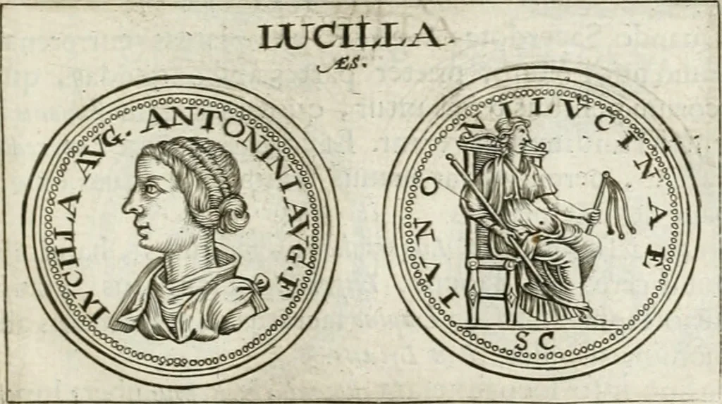 An illustration from Veterum Romanorum Religio castrametatio, disciplina militaris ut & balneae ex antiquis numismatibus & lapidibus demonstrata, 1686, leaf 156