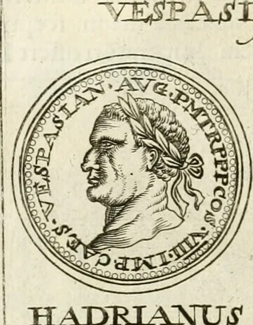 An illustration from Veterum Romanorum Religio castrametatio, disciplina militaris ut & balneae ex antiquis numismatibus & lapidibus demonstrata, 1686, leaf 161