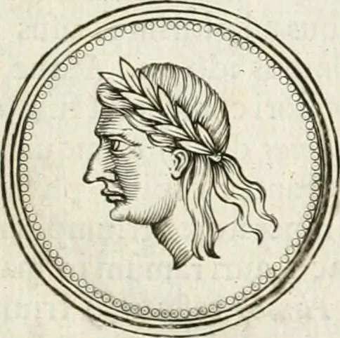 An illustration from Veterum Romanorum Religio castrametatio, disciplina militaris ut & balneae ex antiquis numismatibus & lapidibus demonstrata, 1686, leaf 182