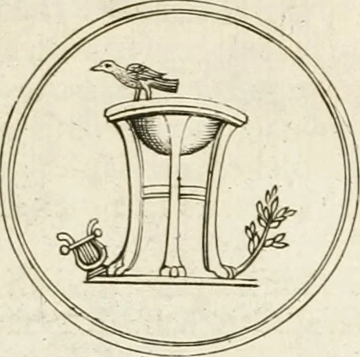 An illustration from Veterum Romanorum Religio castrametatio, disciplina militaris ut & balneae ex antiquis numismatibus & lapidibus demonstrata, 1686, leaf 192