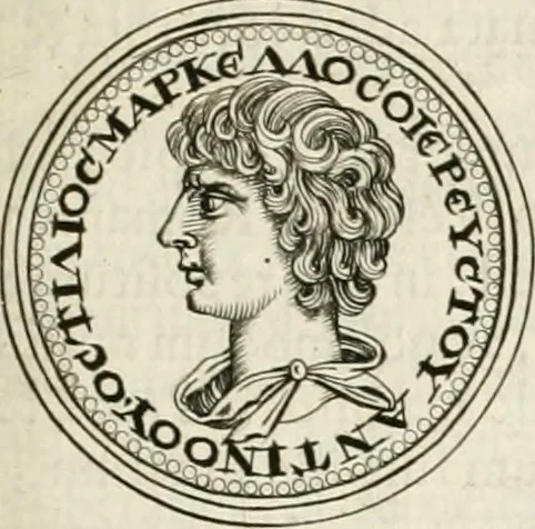 An illustration from Veterum Romanorum Religio castrametatio, disciplina militaris ut & balneae ex antiquis numismatibus & lapidibus demonstrata, 1686, leaf 206