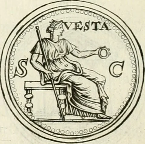 An illustration from Veterum Romanorum Religio castrametatio, disciplina militaris ut & balneae ex antiquis numismatibus & lapidibus demonstrata, 1686, leaf 207