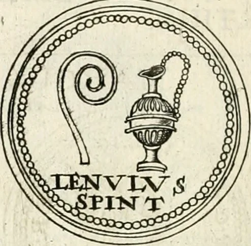 An illustration from Veterum Romanorum Religio castrametatio, disciplina militaris ut & balneae ex antiquis numismatibus & lapidibus demonstrata, 1686, leaf 221