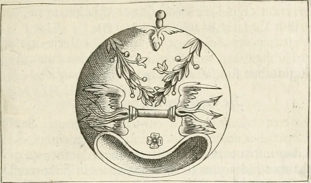 An illustration from Veterum Romanorum Religio castrametatio, disciplina militaris ut & balneae ex antiquis numismatibus & lapidibus demonstrata, 1686, leaf 226