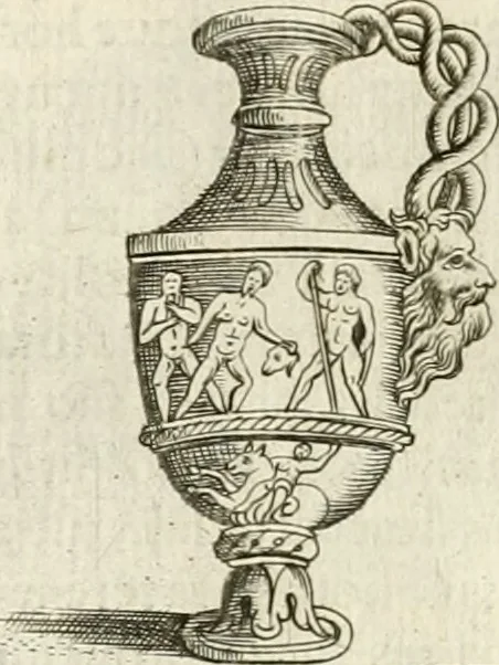 An illustration from Veterum Romanorum Religio castrametatio, disciplina militaris ut & balneae ex antiquis numismatibus & lapidibus demonstrata, 1686, leaf 265