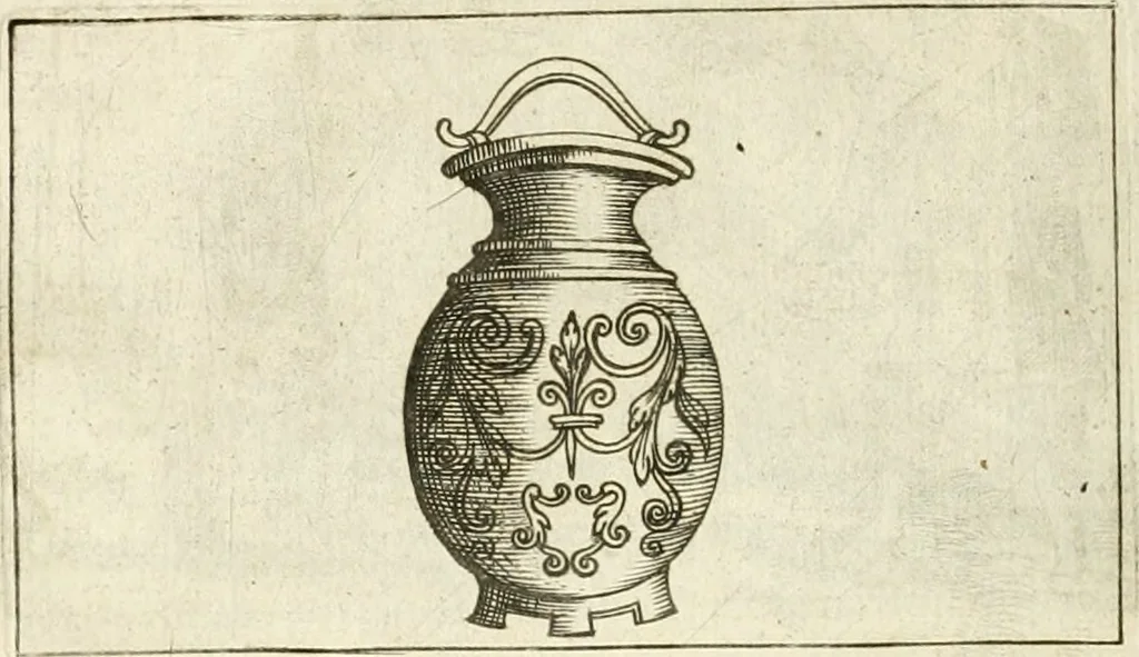 An illustration from Veterum Romanorum Religio castrametatio, disciplina militaris ut & balneae ex antiquis numismatibus & lapidibus demonstrata, 1686, leaf 281