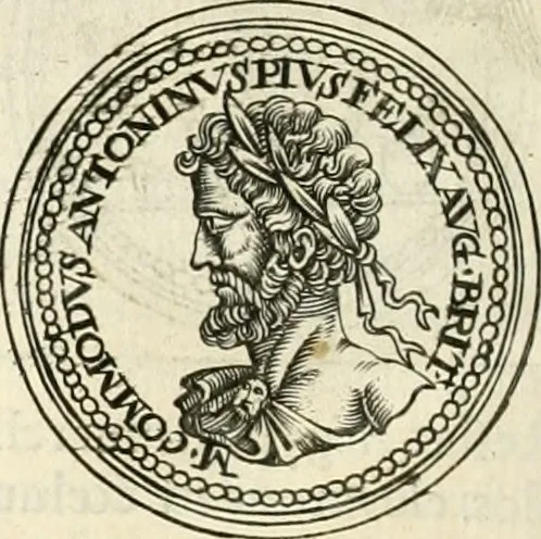 An illustration from Veterum Romanorum Religio castrametatio, disciplina militaris ut & balneae ex antiquis numismatibus & lapidibus demonstrata, 1686, leaf 285
