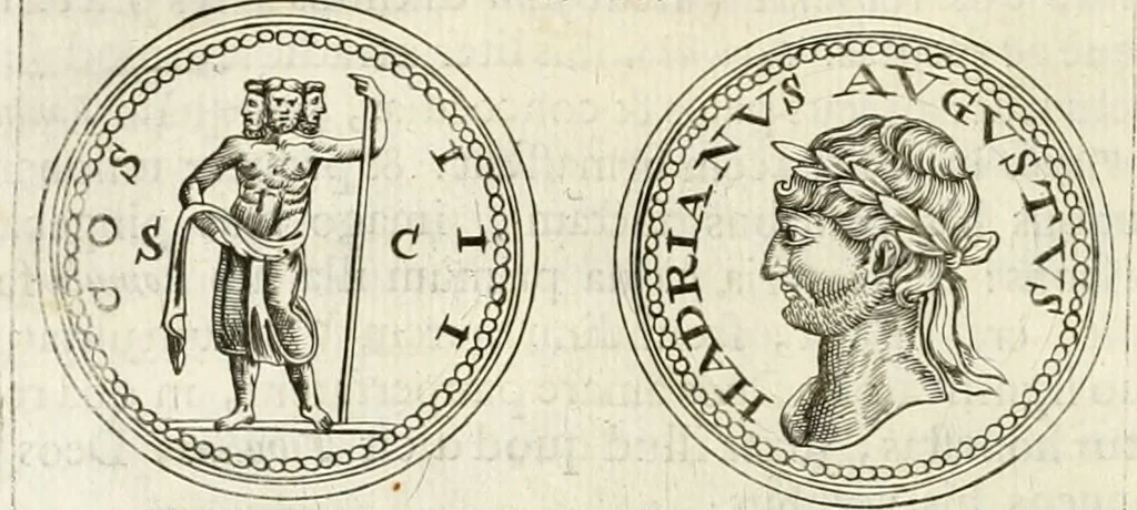 An illustration from Veterum Romanorum Religio castrametatio, disciplina militaris ut & balneae ex antiquis numismatibus & lapidibus demonstrata, 1686, leaf 29