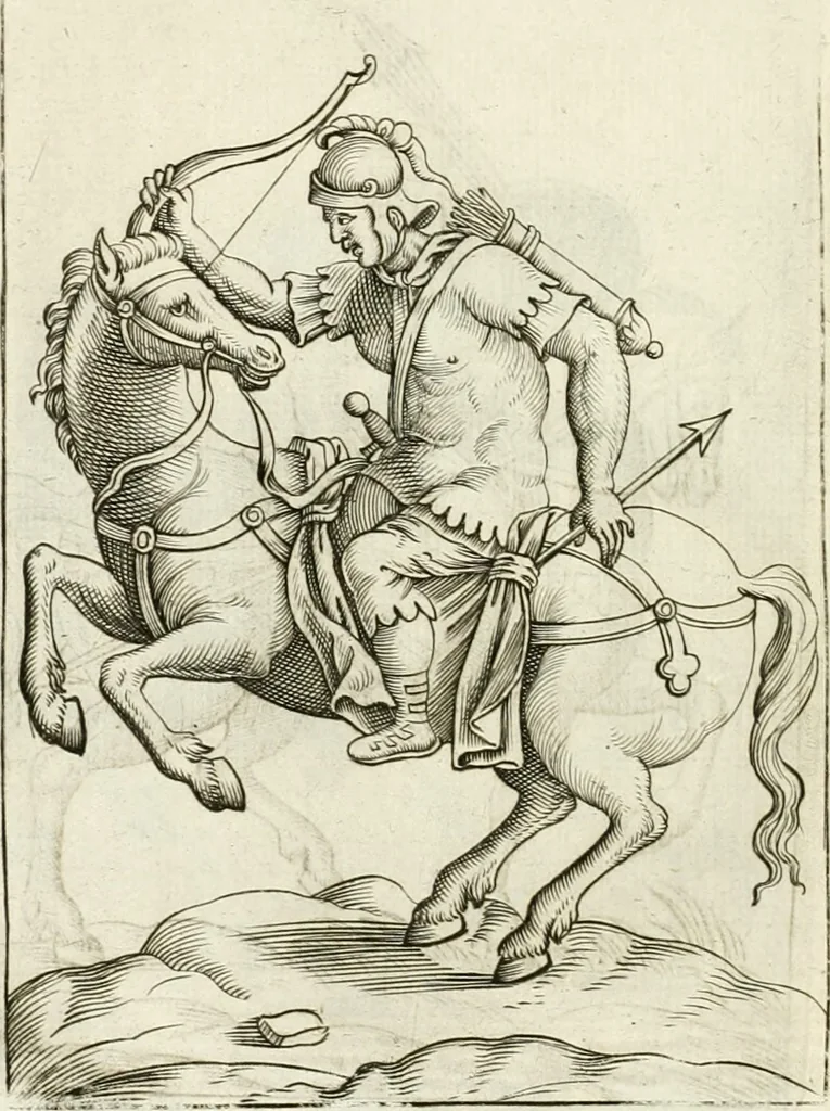 An illustration from Veterum Romanorum Religio castrametatio, disciplina militaris ut & balneae ex antiquis numismatibus & lapidibus demonstrata, 1686, leaf 363