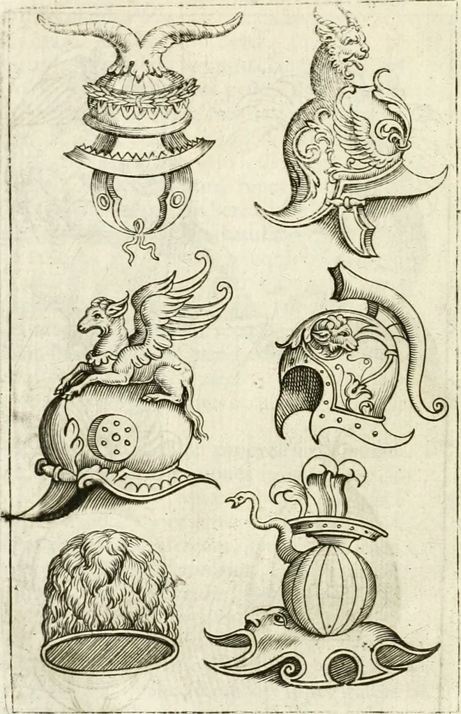 An illustration from Veterum Romanorum Religio castrametatio, disciplina militaris ut & balneae ex antiquis numismatibus & lapidibus demonstrata, 1686, leaf 397