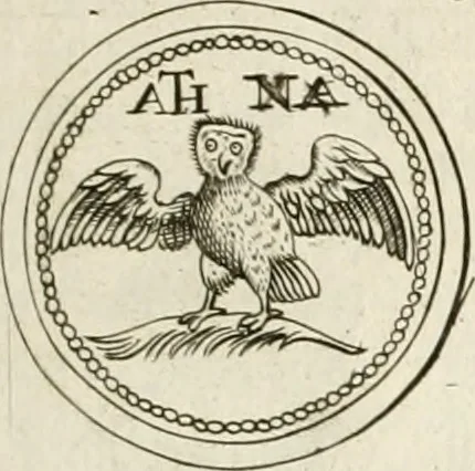 An illustration from Veterum Romanorum Religio castrametatio, disciplina militaris ut & balneae ex antiquis numismatibus & lapidibus demonstrata, 1686, leaf 56