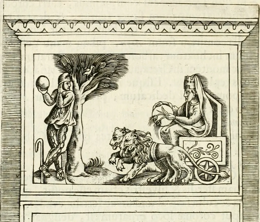 An illustration from Veterum Romanorum Religio castrametatio, disciplina militaris ut & balneae ex antiquis numismatibus & lapidibus demonstrata, 1686, leaf 93