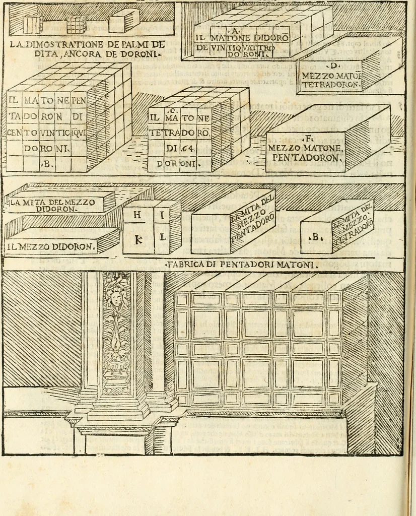An illustration from Vetrvvio con il svo comento et figvre, 1536, leaf 109