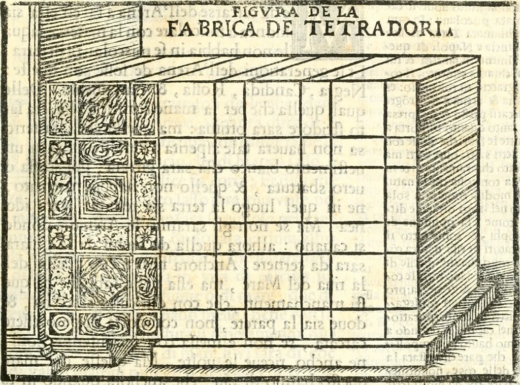 An illustration from Vetrvvio con il svo comento et figvre, 1536, leaf 110
