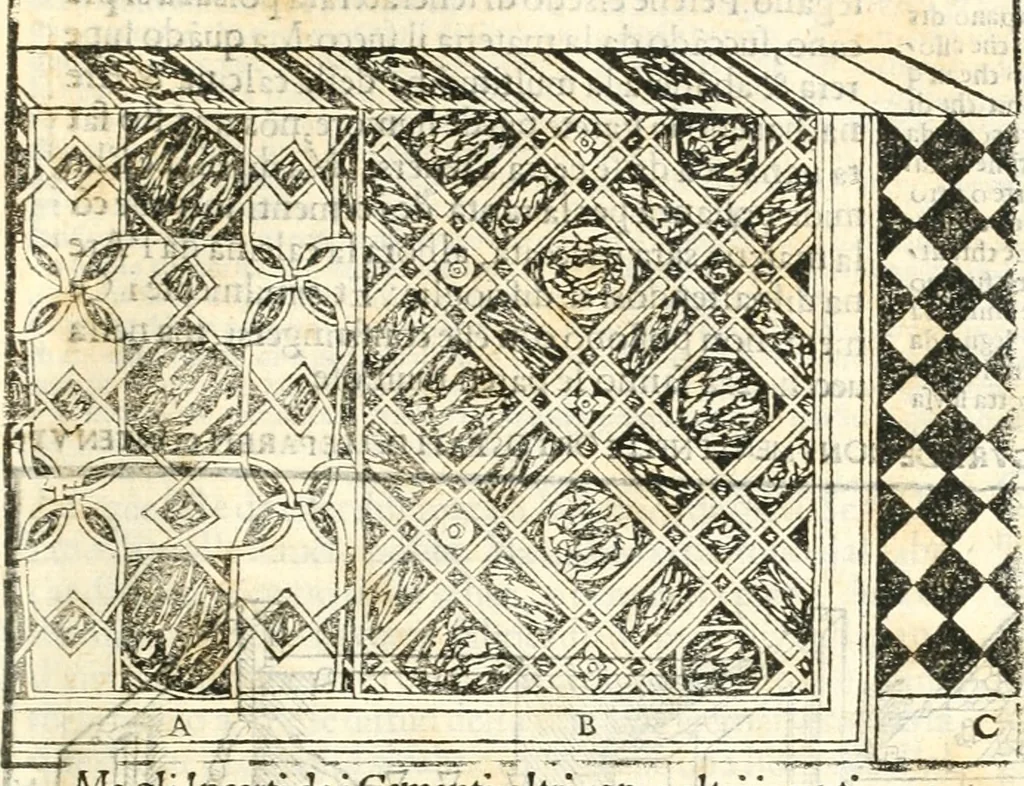An illustration from Vetrvvio con il svo comento et figvre, 1536, leaf 120