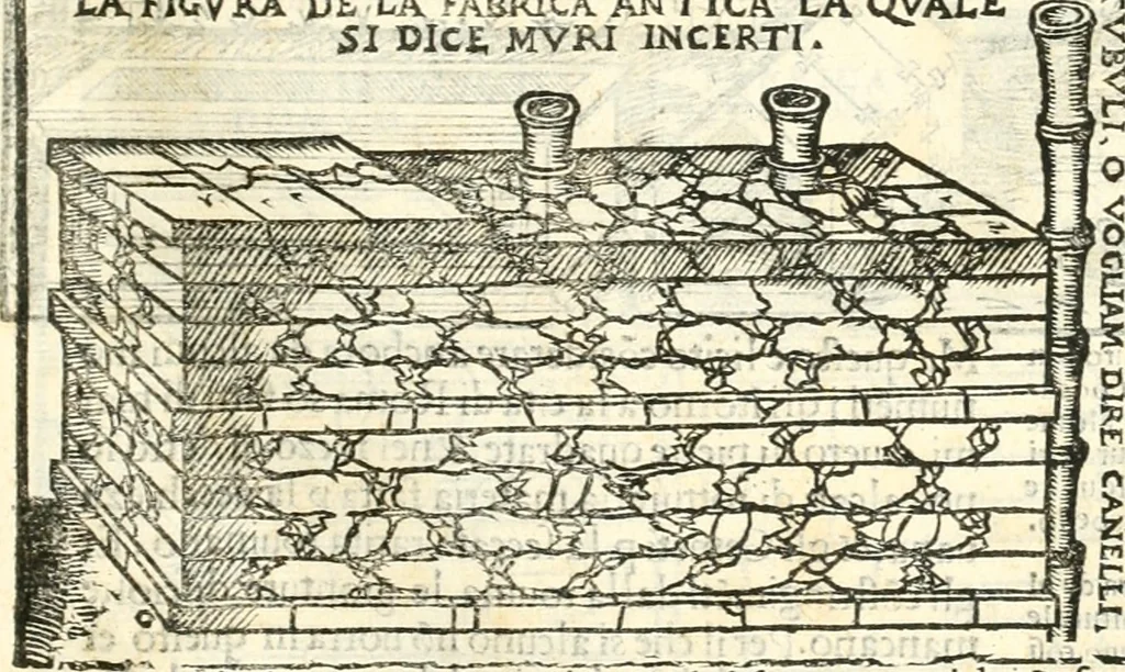 An illustration from Vetrvvio con il svo comento et figvre, 1536, leaf 120